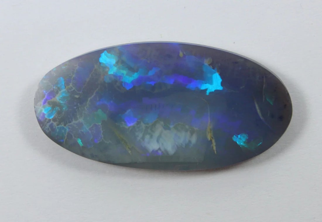 AUSTRALIAN OVAL SHAPED SOLID BLACK OPAL: Australian Oval shaped Solid Black Opal