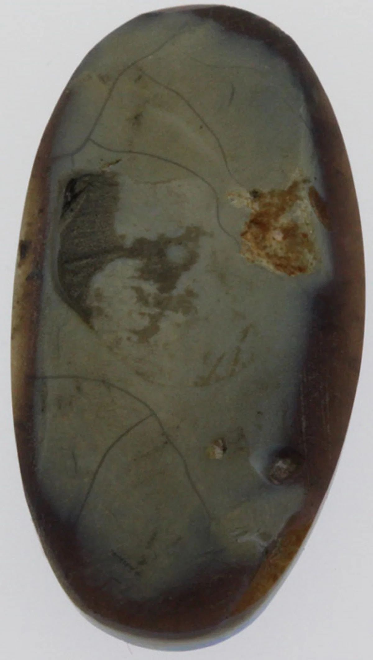 AUSTRALIAN OVAL SHAPED SOLID BLACK OPAL - 3