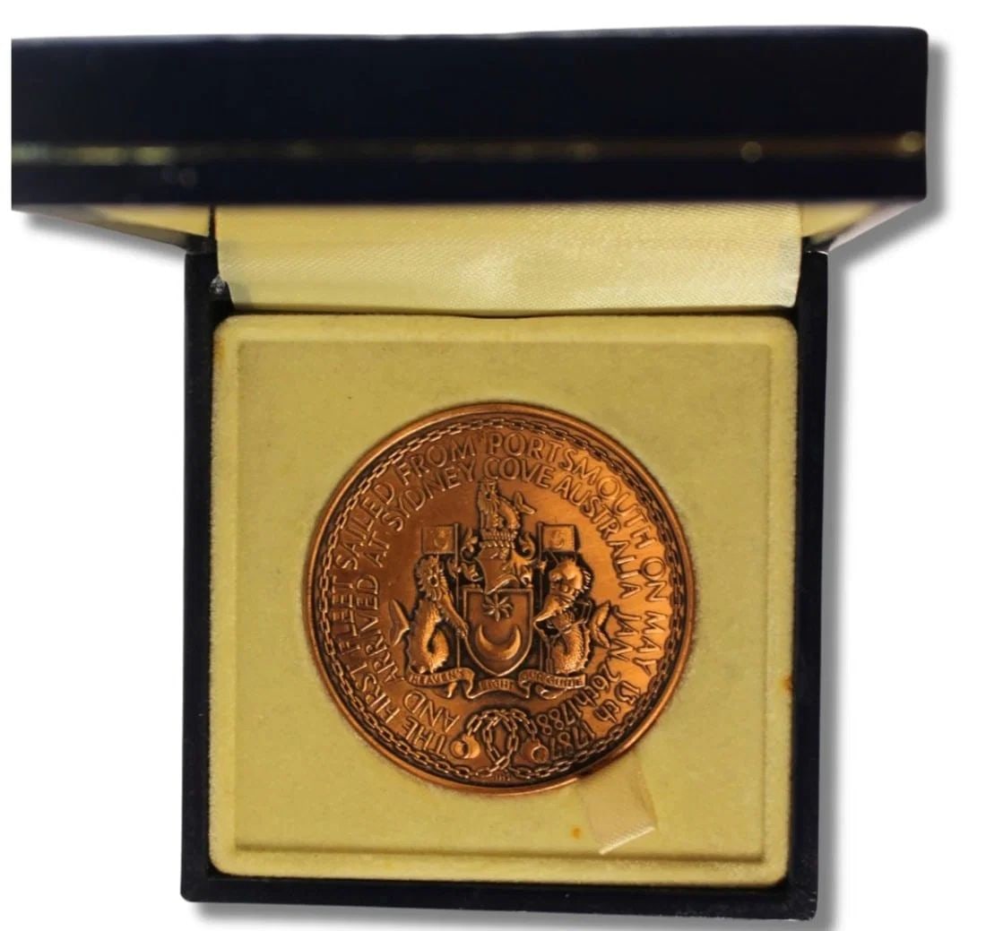 AUSTRALIA '1787-1987 BICENTENNIAL' OF THE FIRST FLEET BRONZE MEDAL, UNCIRCULATED (1 of 3)