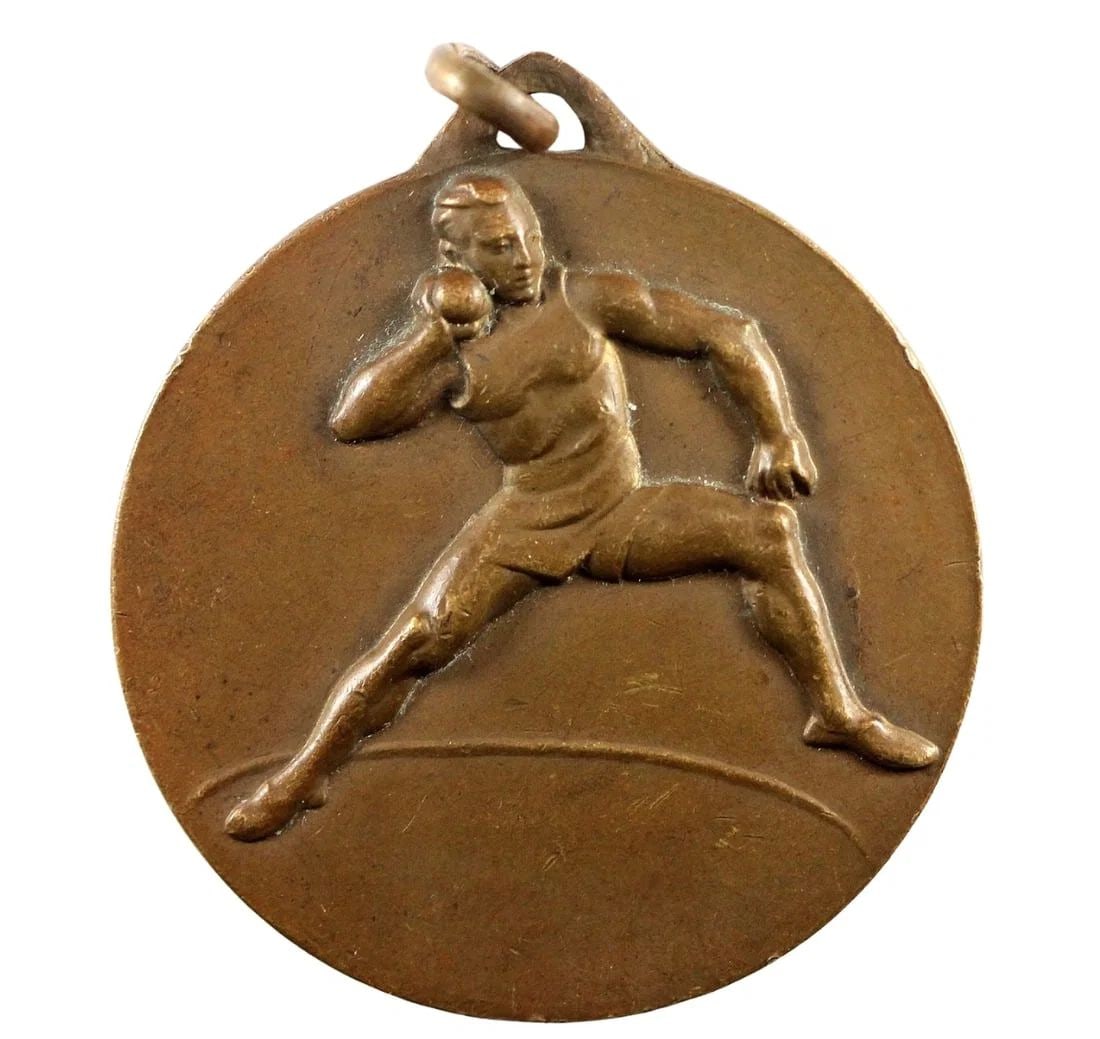 EGYPT '3RD' BRONZE SPORTS MEDAL 1937 ALEXANDRIA, EGYPT, EXTREMELY FINE (1 of 2)