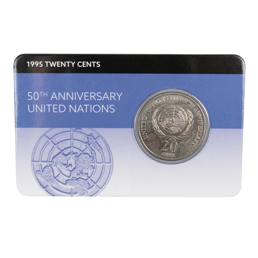 AUSTRALIA 1995 'UNITED NATIONS' 20C, CU/NI UNC: Australia 1995 'United Nations' 20c, Cu/Ni Unc