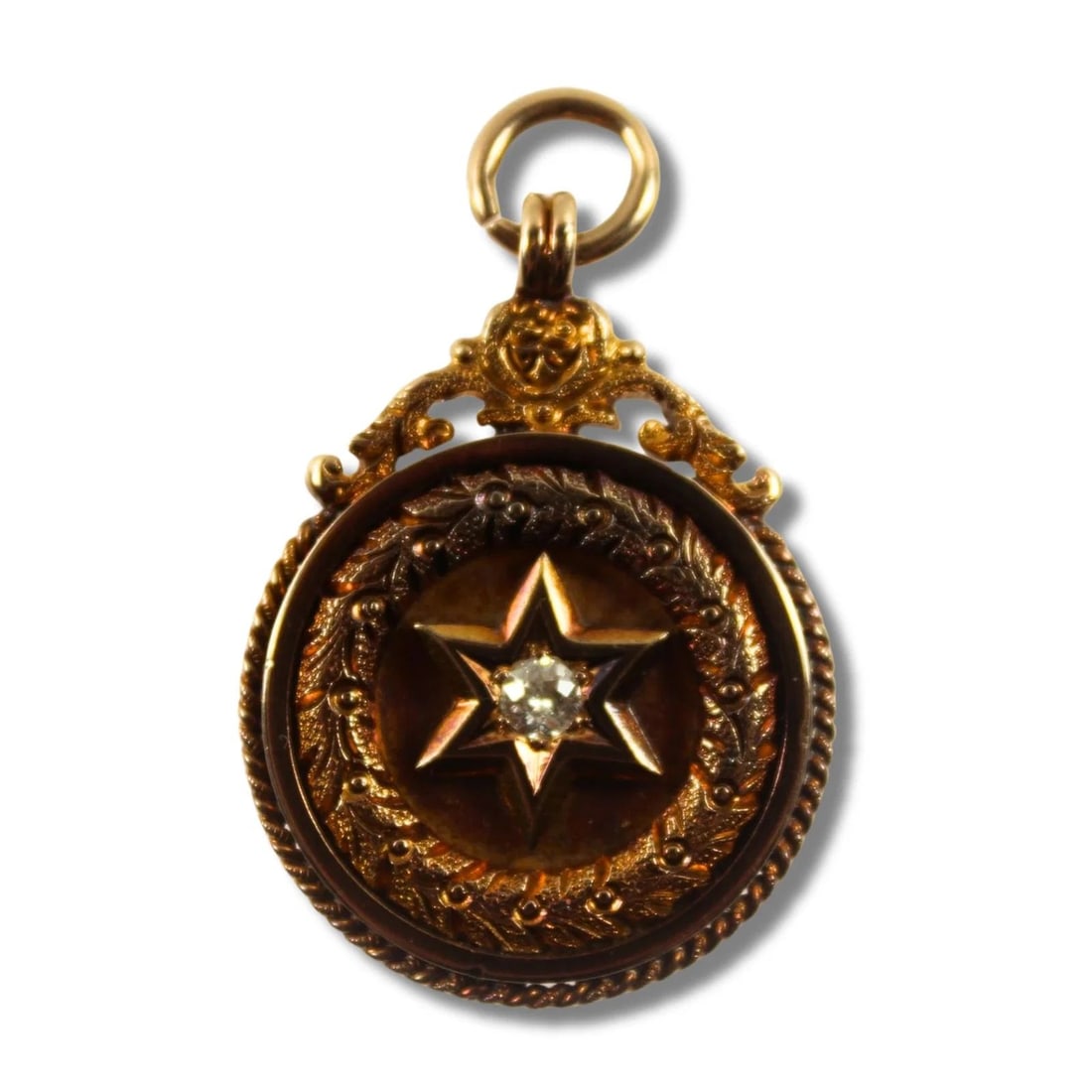 AUSTRALIA NEW SOUTH WALES TROTTING CLUB PRESENTATION GOLD (750) & DIAMOND FOB BY W KERR (SYDNEY): Australia New South Wales Trotting Club Presentation Gold (750) & Diamond Fob by W Kerr (Sydney)