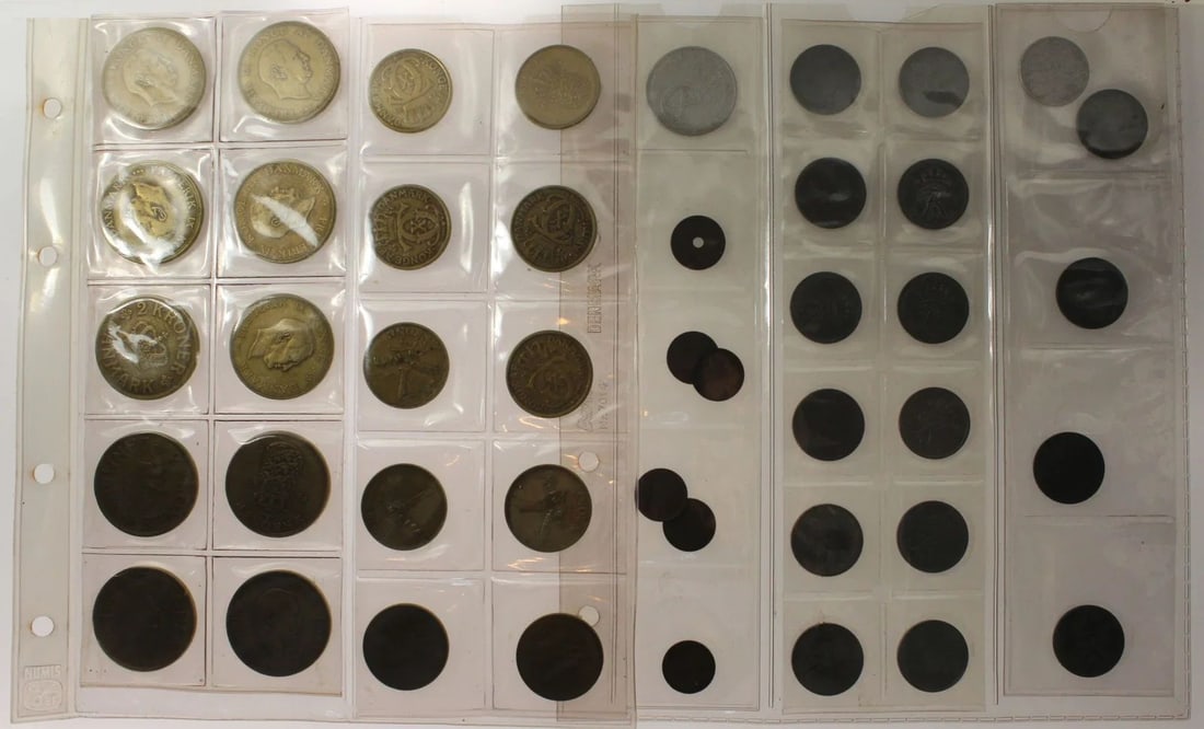 DENMARK ACCUMULATION OF 150 PLUS FROM ORE TO 2 KRONER, MOSTLY AVERAGE CIRCULATED (1 of 4)