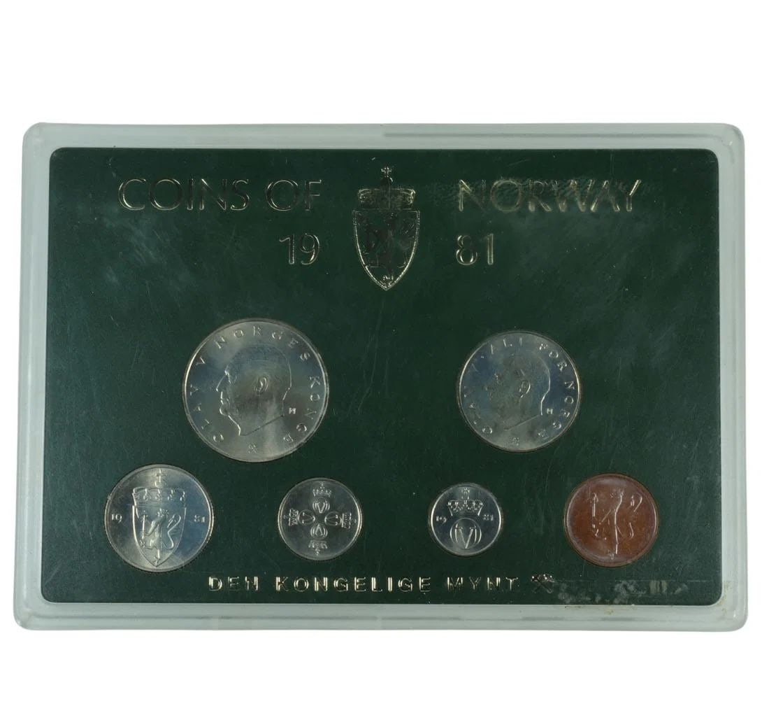 NORWAY 1981 MINT SET, UNCIRCULATED (6 COINS) (1 of 2)