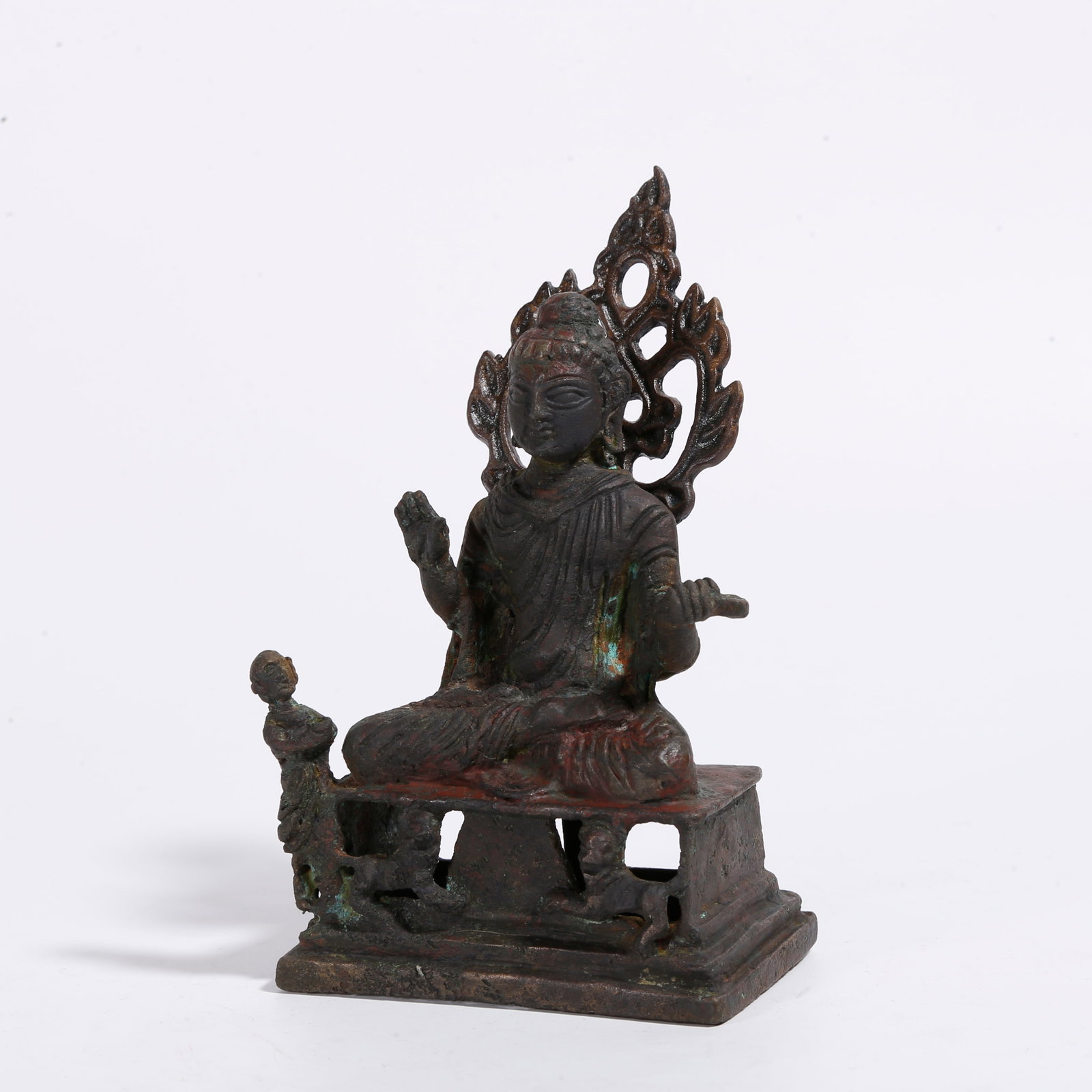 A BRONZE SWAT SAKYAMUNI BUDDHA STATUE: Bronze Swat Sakyamuni Buddha Statue
