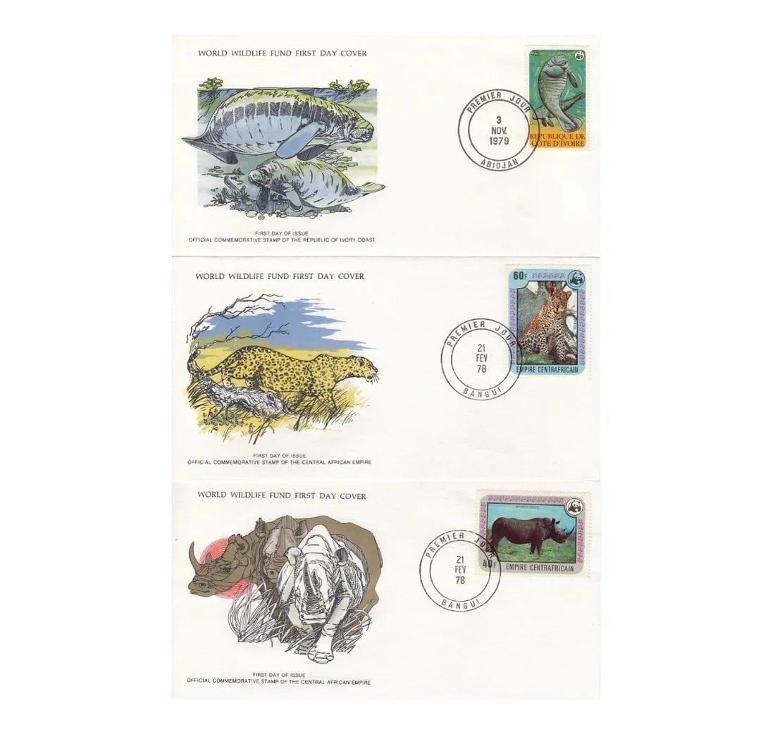 WORLD WILDLIFE FUND FIRST DAY COVERS IN MINT CONDITION, AS ISSUED (21 DIFFERENT) (1 of 1)