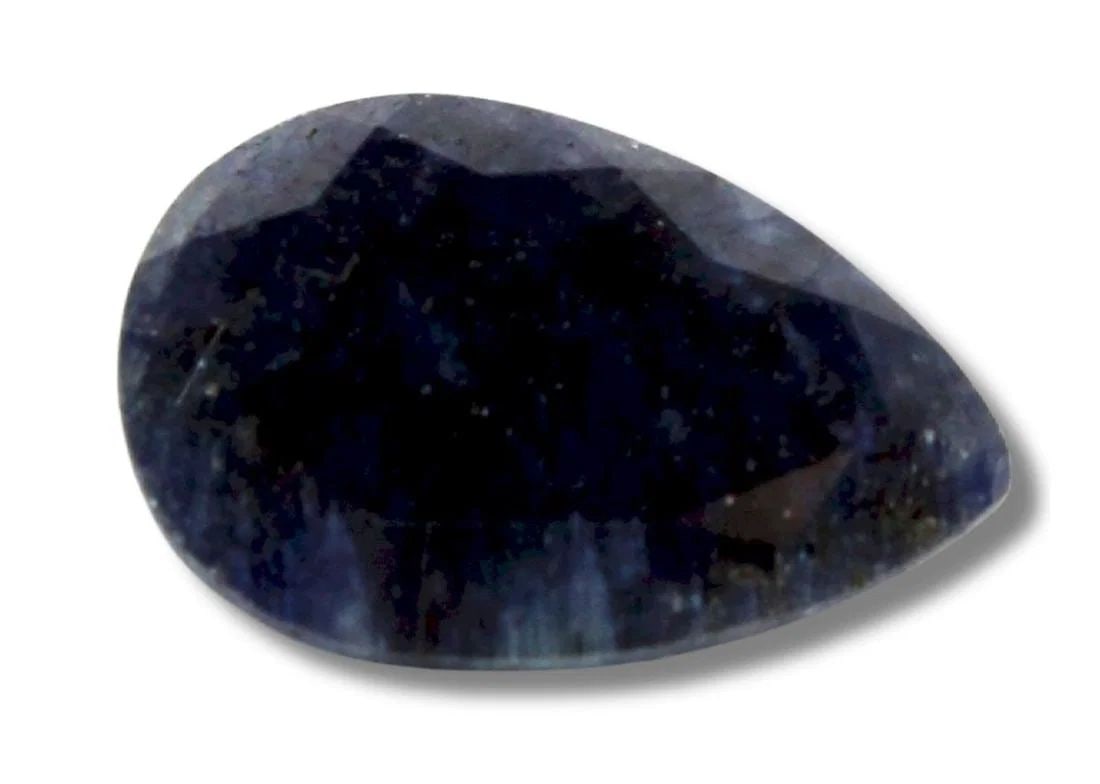 FACETED BLUE TEARDROP SAPPHIRE: Faceted Blue Teardrop Sapphire