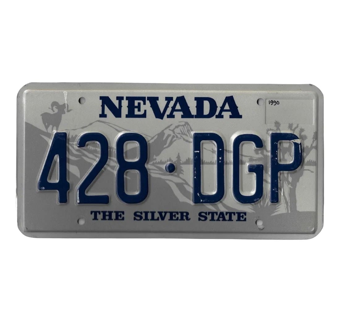 U.S.A. NEVADA CAR NUMBER PLATE, (1990), VERY FINE: U.S.A. Nevada Car Number Plate, (1990), Very Fine
