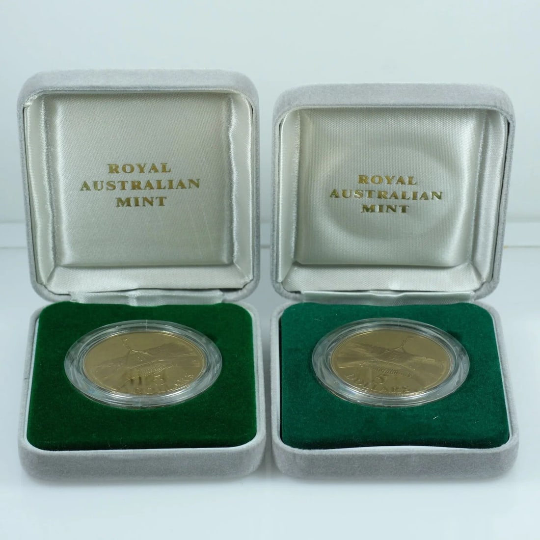AUSTRALIA 1988 PROOF FIVE DOLLARS, FDC (2 COINS) (1 of 4)