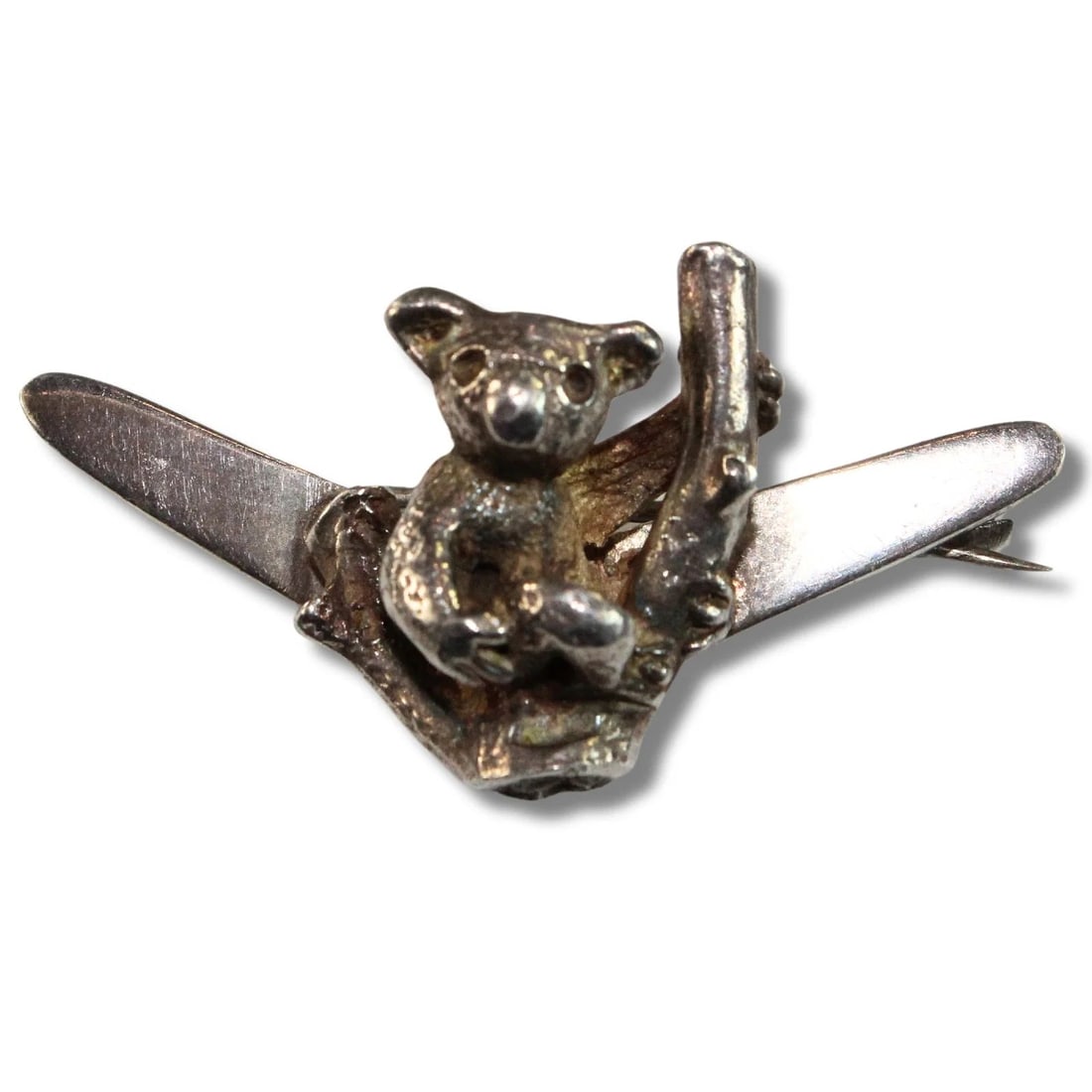 VINTAGE STERLING (925) SILVER 'KOALA' BROOCH: Vintage Sterling (925) Silver 'Koala' Brooch
