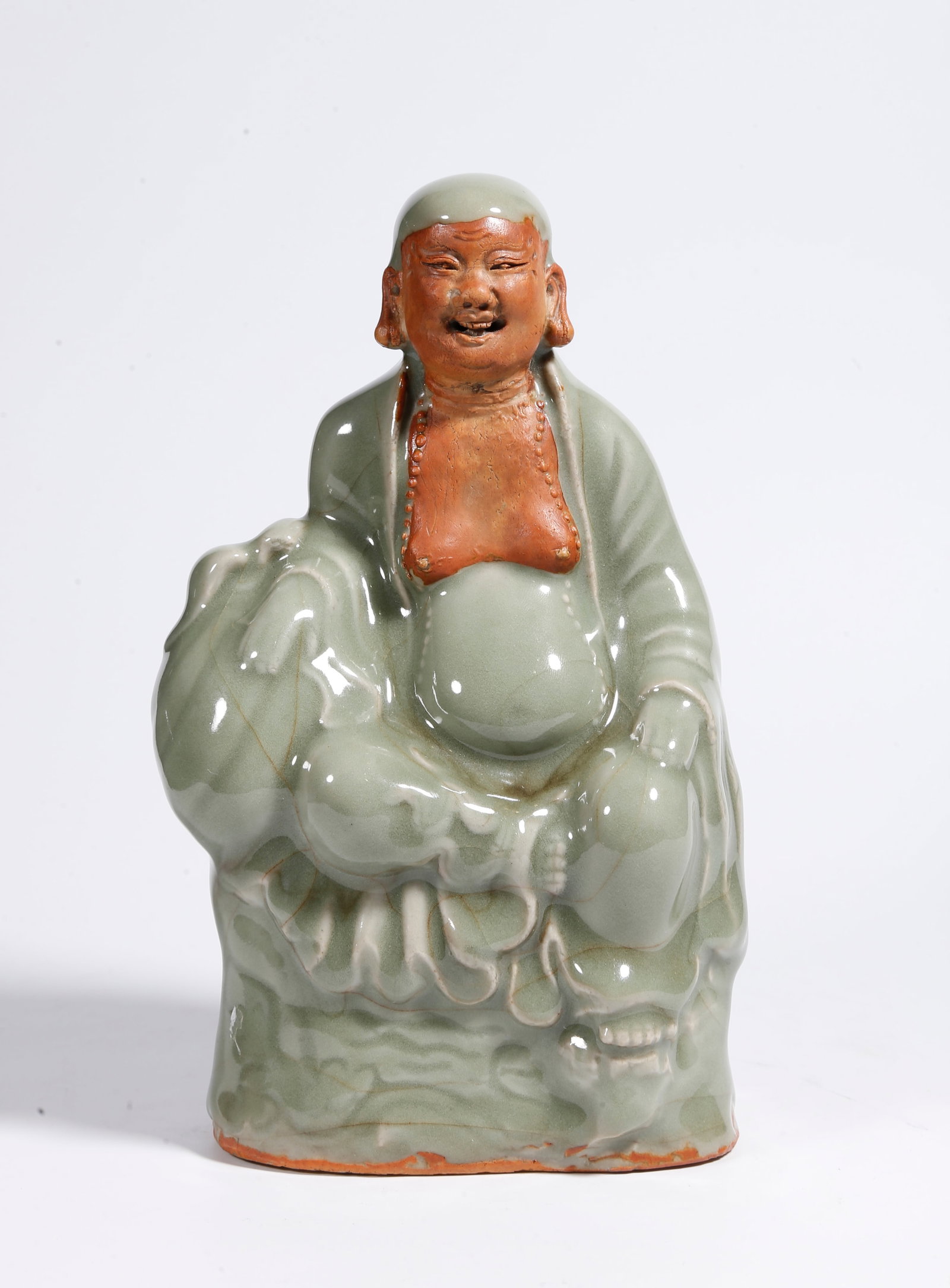 A LONGQUAN KILN FIGURE STATUE: Longquan Kiln Figure Statue