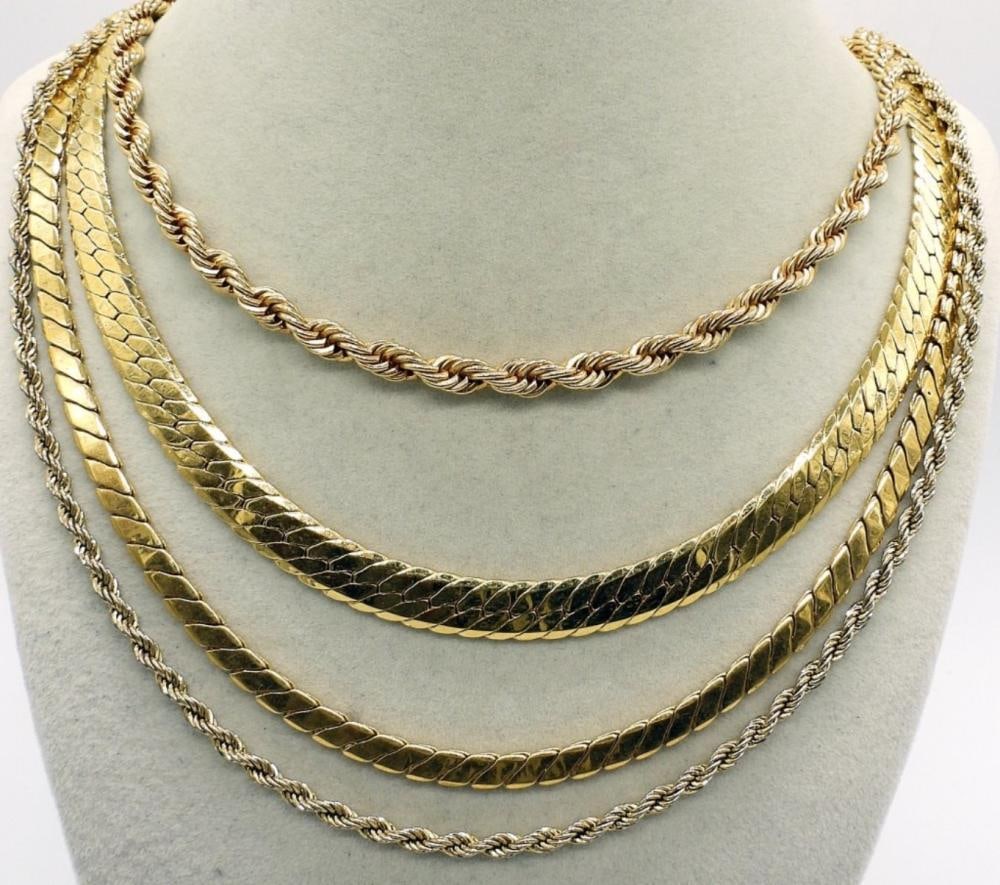 (7) GOLD TONE CHAINS - 2