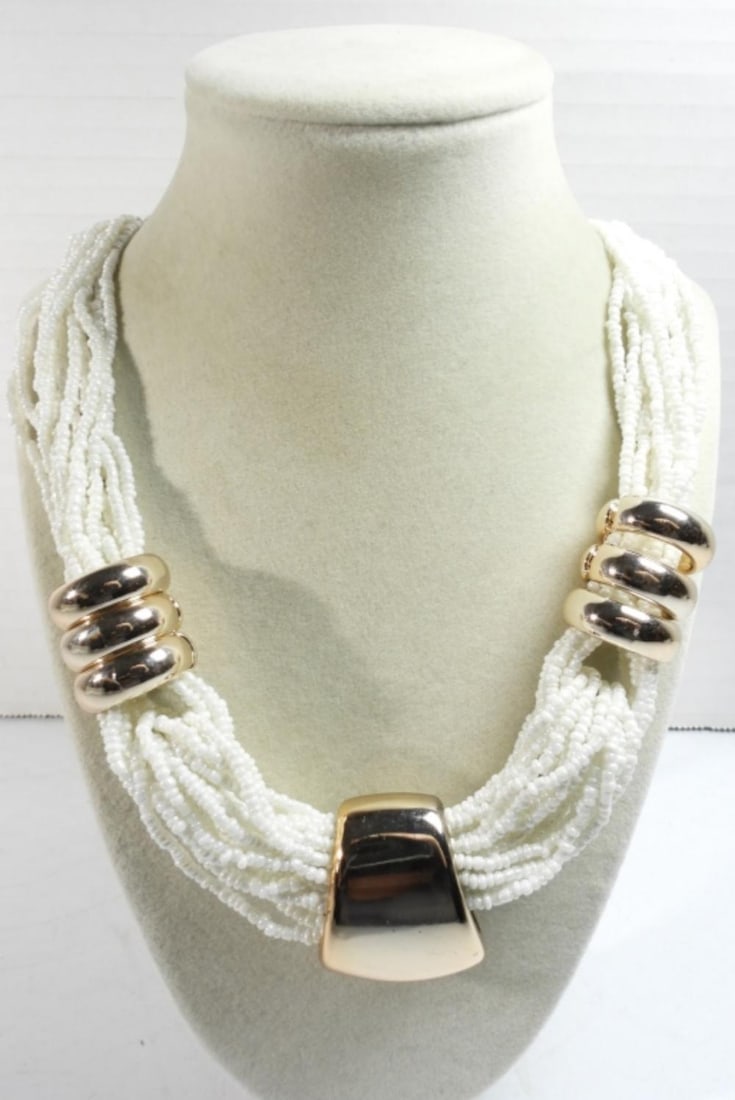 MICRO-BEAD MULTI STRANDED NECKLACE: MICRO-BEAD MULTI STRANDED NECKLACE