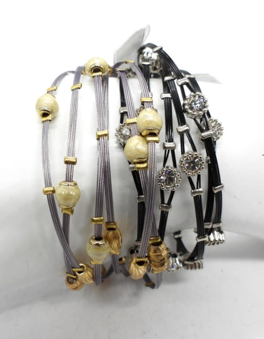 12 WIRE BEADED BRACELETS (1 of 2)