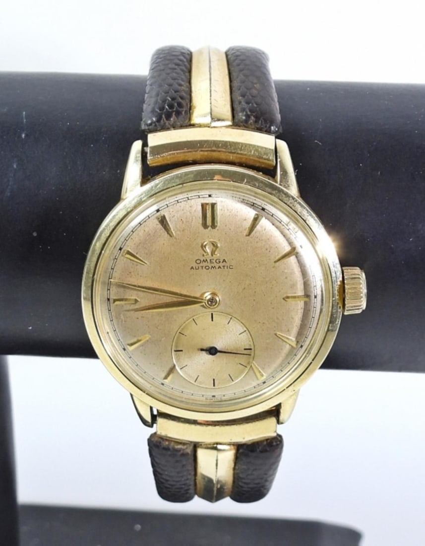 GENT 14KT GOLD OMEGA AUTOMATIC: GENT 14KT GOLD OMEGA AUTOMATIC