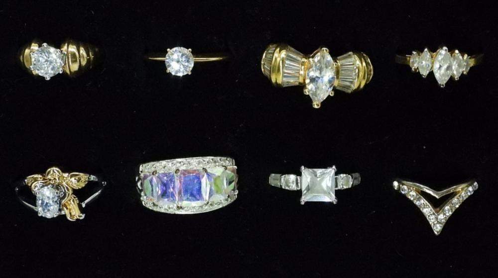(8) FASHION RINGS-BRIDAL STYLE: (8) FASHION RINGS-BRIDAL STYLE