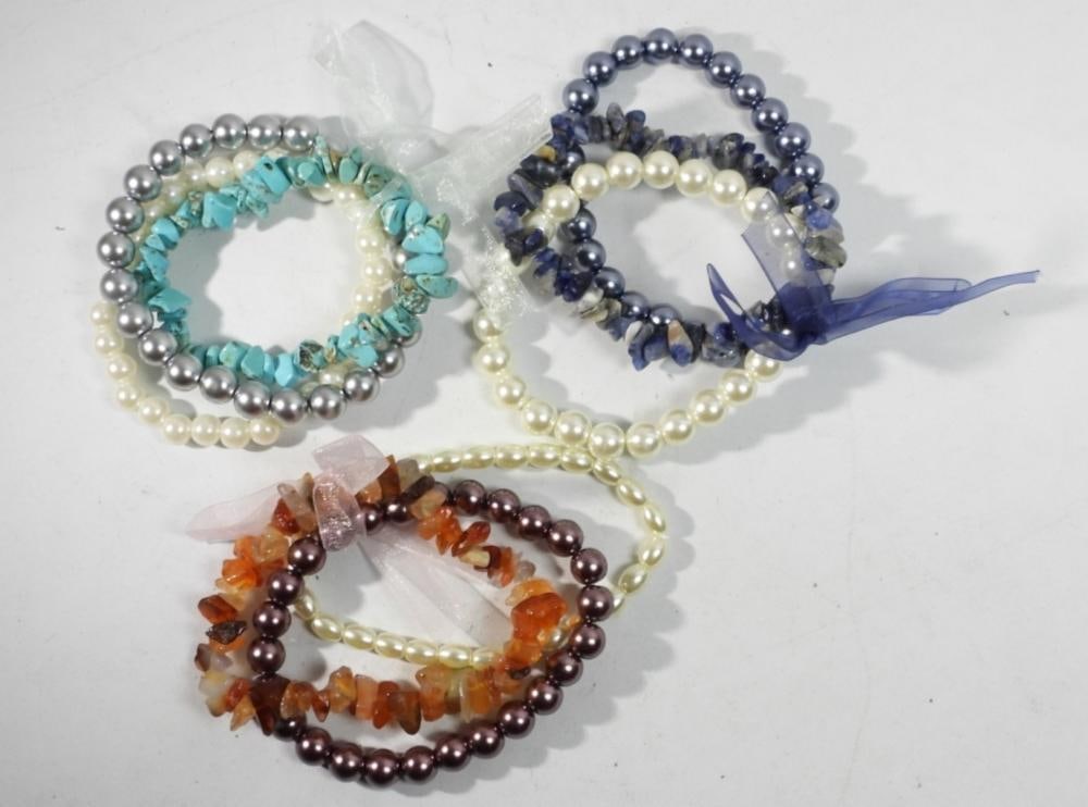 (9) STRETCH FASHION BRACELETS - NEW (1 of 1)