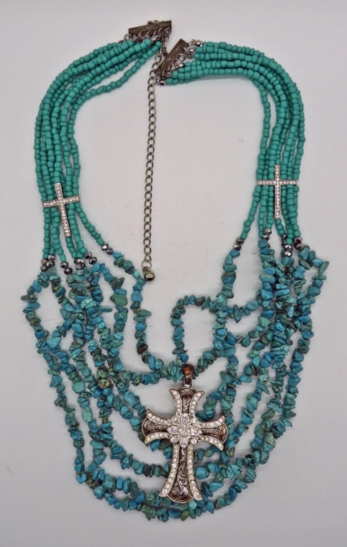 TURQUOISE CROSS STATEMENT PIECE: TURQUOISE CROSS STATEMENT PIECE