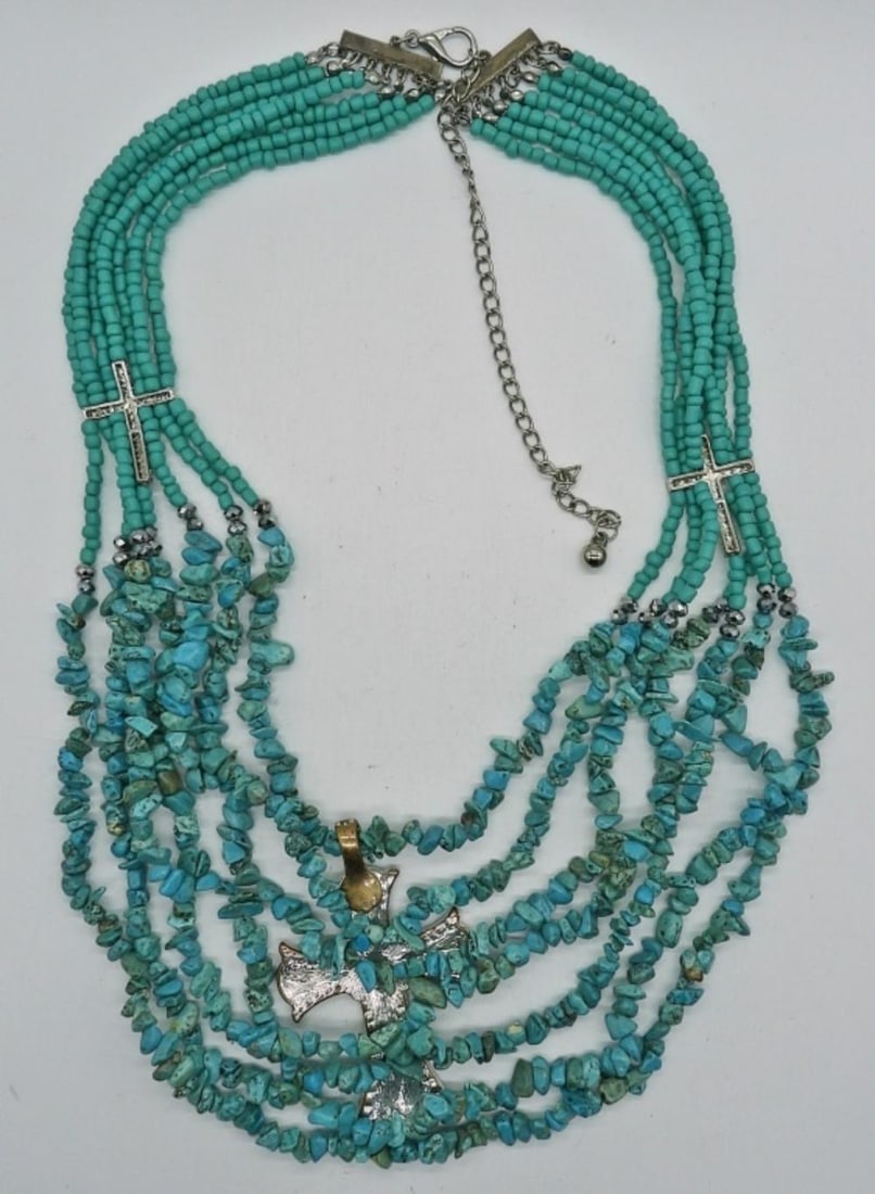 TURQUOISE CROSS STATEMENT PIECE - 2