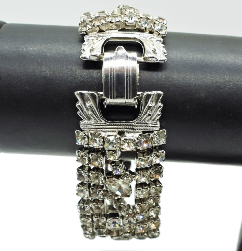 4 RHINESTONE BEADED BRACELETS - 3