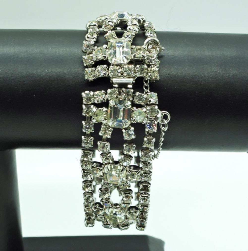 4 RHINESTONE BEADED BRACELETS - 5