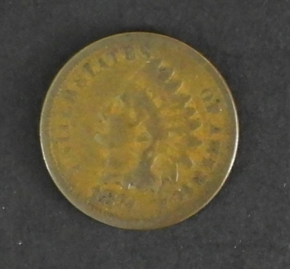 1874 INDIAN HEAD CENT FINE: 1874 INDIAN HEAD CENT FINE