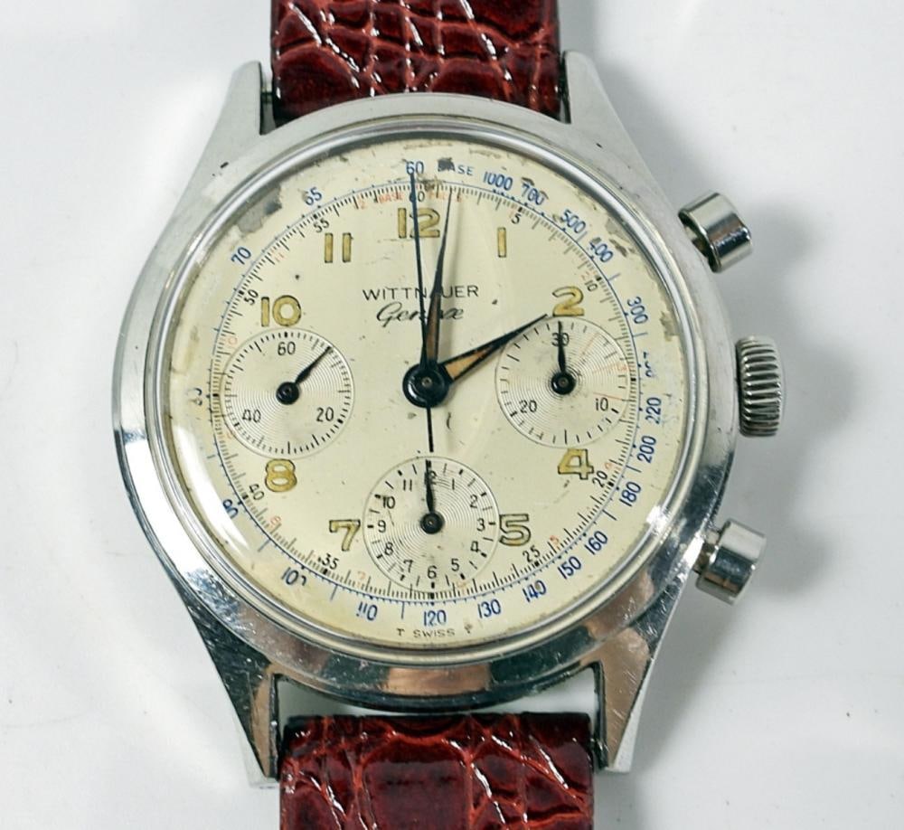 WITTNAUER GENEVE STAINLESS CHRONOGRAPH.: WITTNAUER GENEVE STAINLESS CHRONOGRAPH.