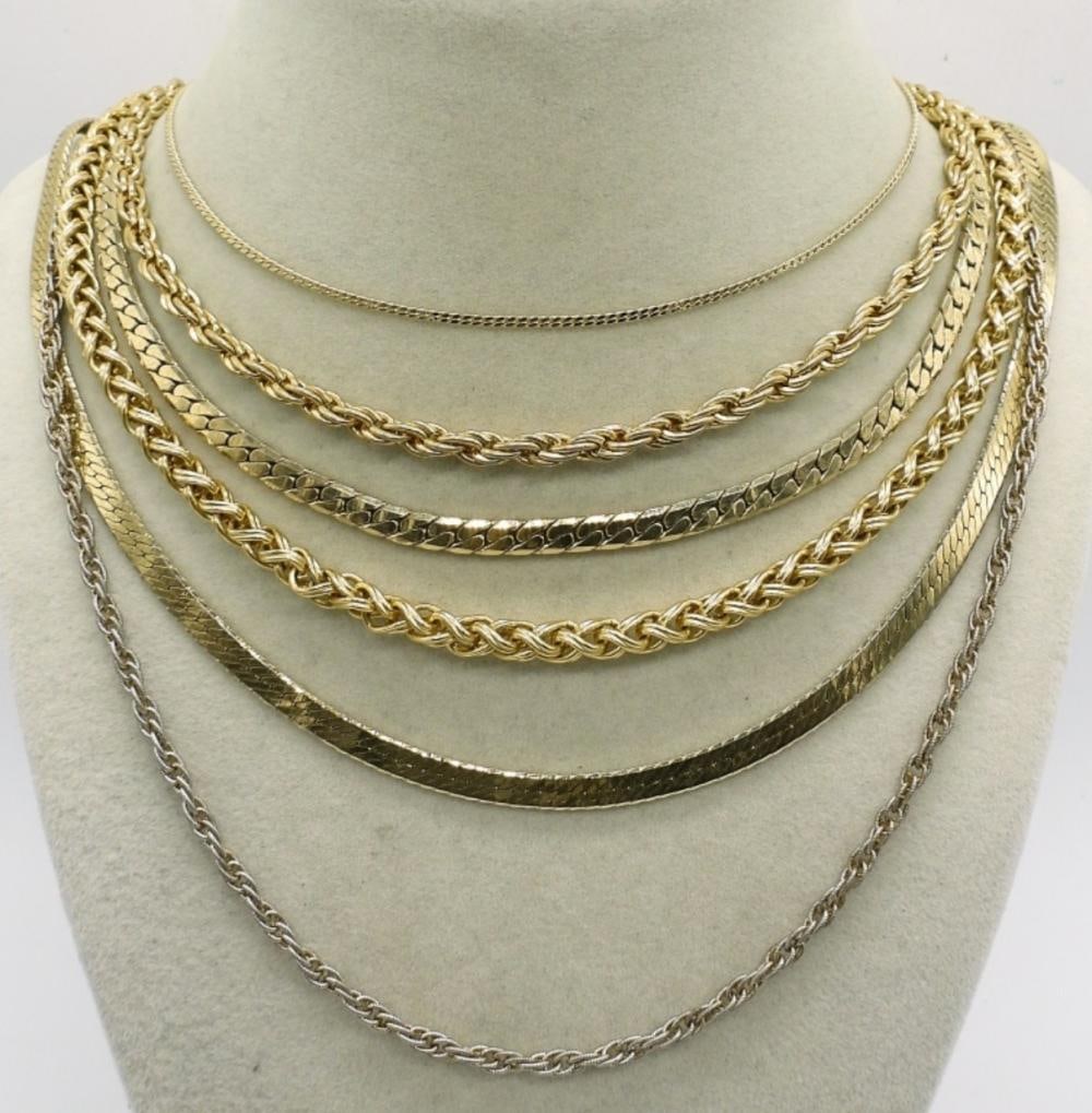 (12) GOLD TONE CHAINS - 3