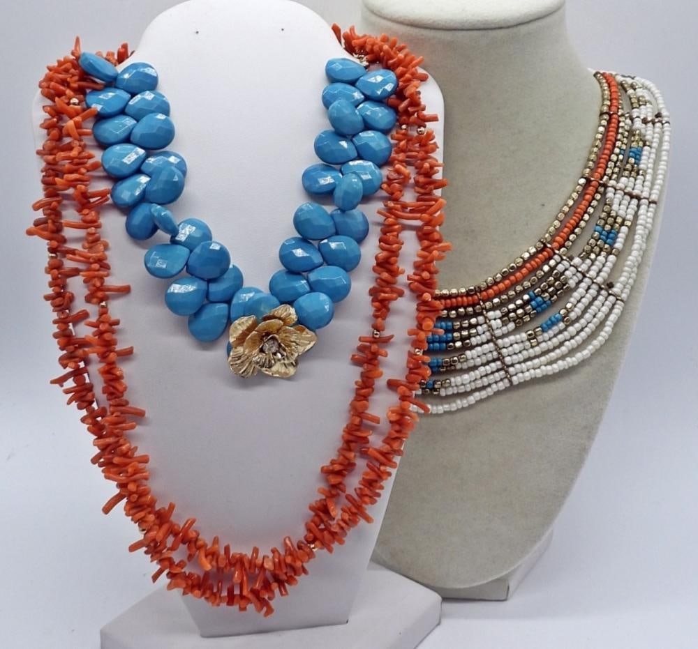 (3) SOUTHWEST STYLE NECKLACES: (3) SOUTHWEST STYLE NECKLACES