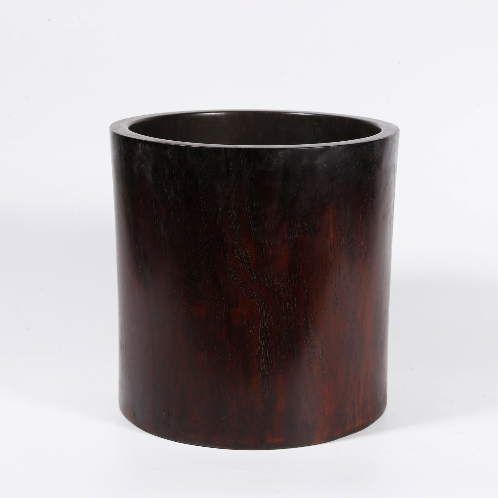 A BRUSH POT OF ZITAN WOOD: Brush pot of zitan wood
