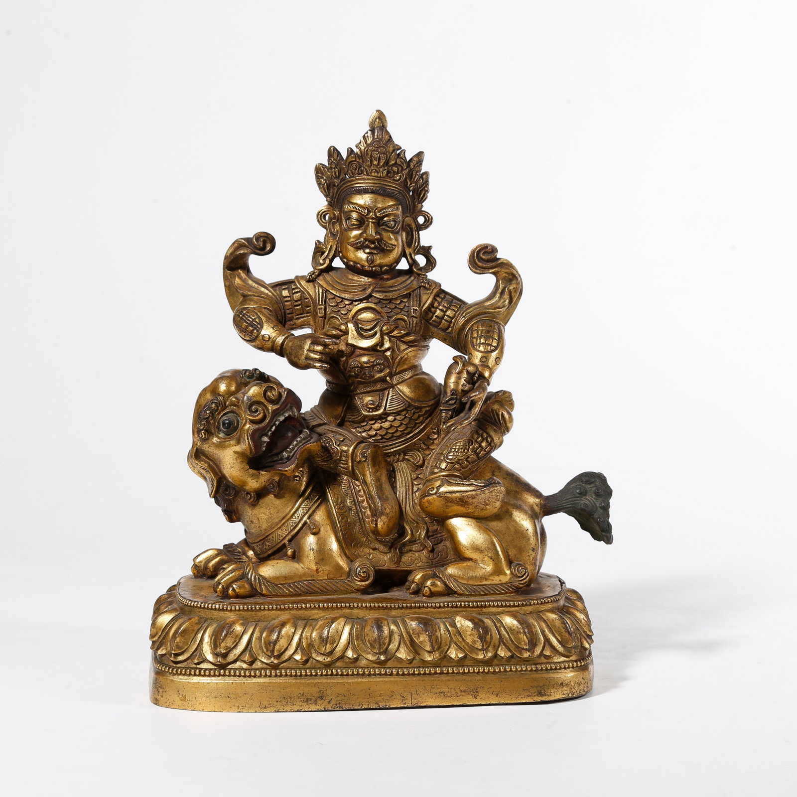 A GILT?BRONZE STATUE OF GOD OF WEALTH: Gilt?Bronze Statue of God of Wealth