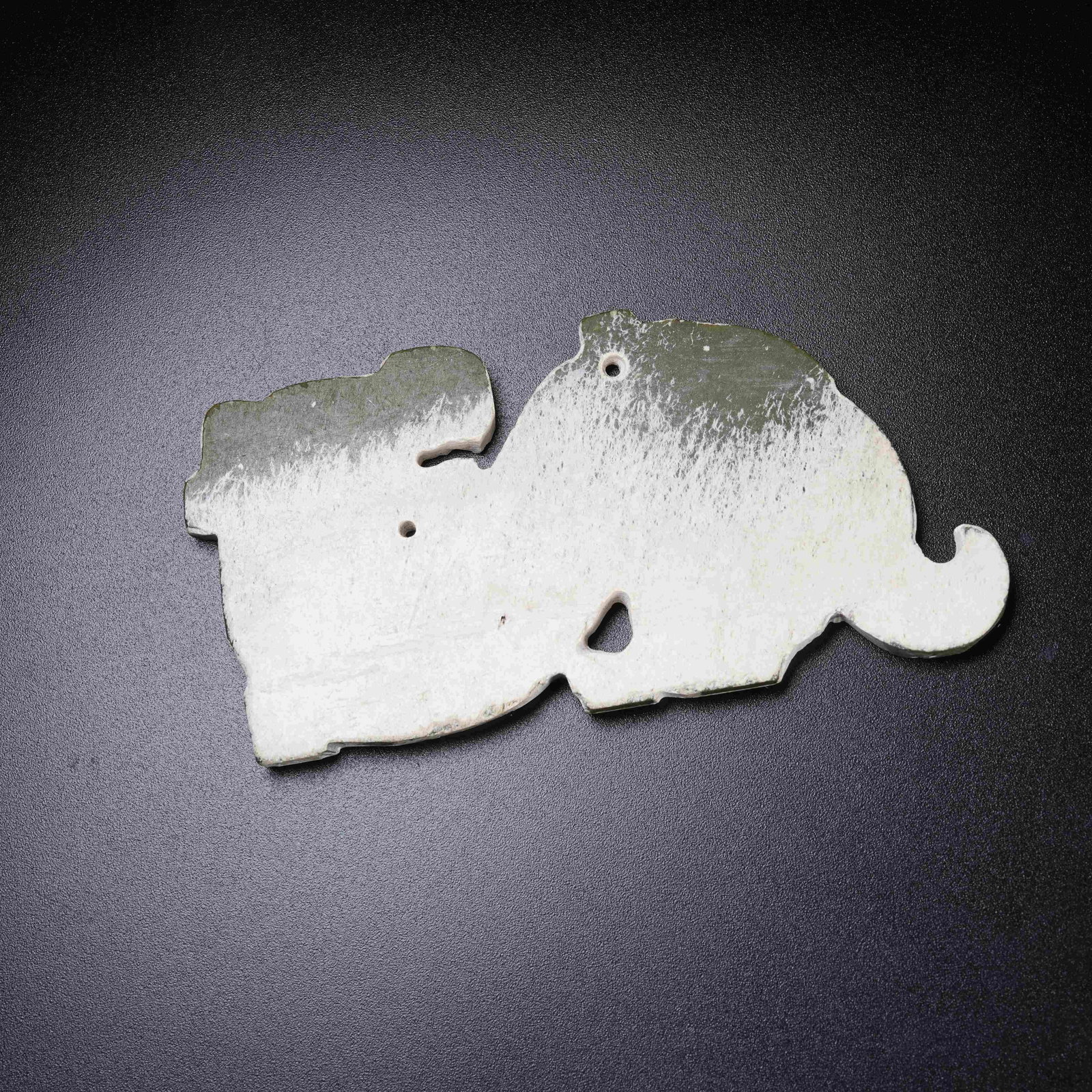 A ARCHAIC JADE TIGER-SHAPED PENDANT: Archaic Jade Tiger-shaped Pendant