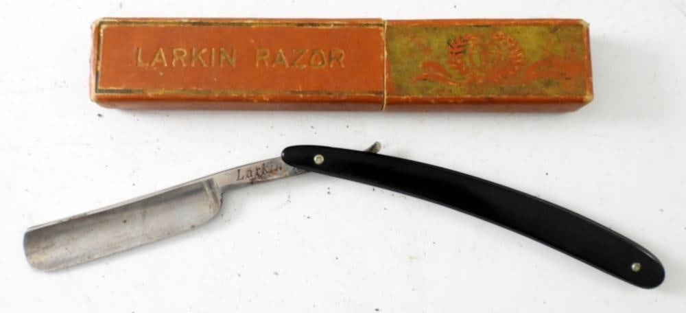 LARKIN STRAIGHT RAZOR IN ORIGINAL BOX: LARKIN STRAIGHT RAZOR IN ORIGINAL BOX