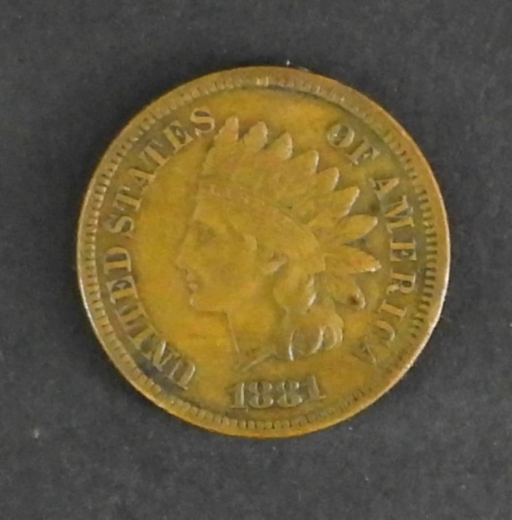 1881 INDIAN HEAD CENT FINE: 1881 INDIAN HEAD CENT FINE