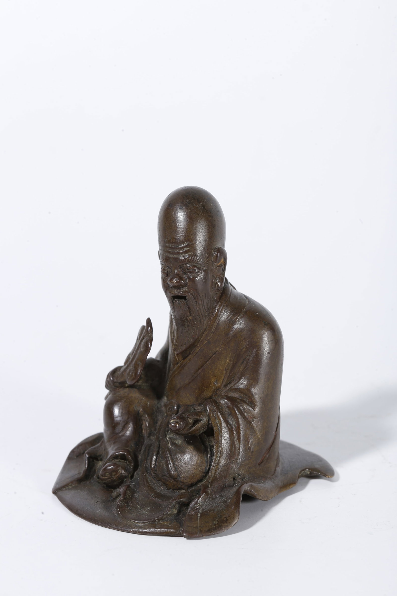 A BRONZE FIGURE STATUE - 4