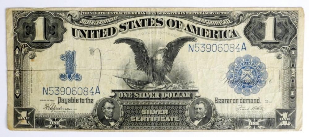 1899 $1 BLACK EAGLE SILVER CERTIFICATE: 1899 $1 BLACK EAGLE SILVER CERTIFICATE