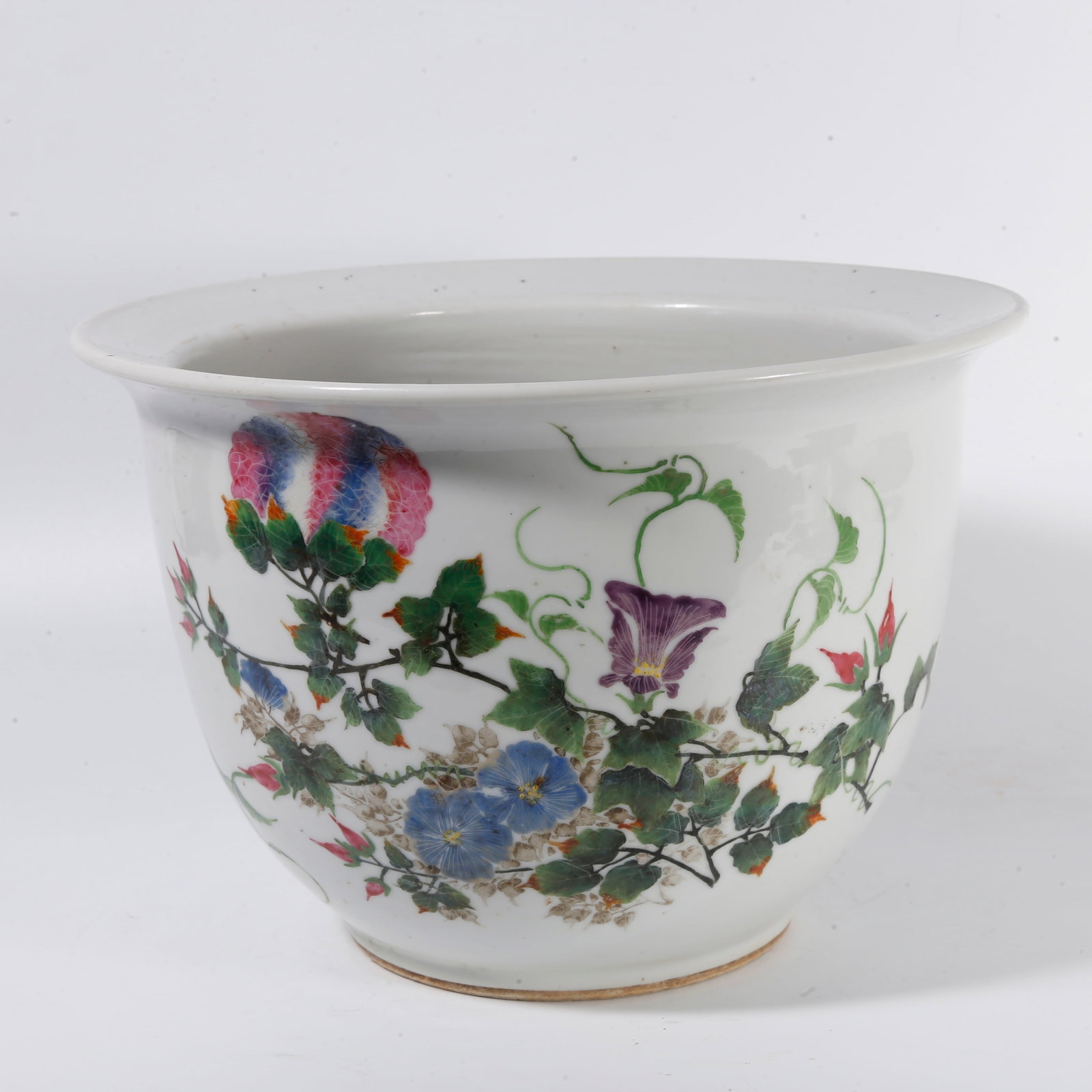 A FLOWER POT WITH FAMILLE?ROSE FLORAL MOTIF MARKED WANG HENGCHUN (1 of 9)
