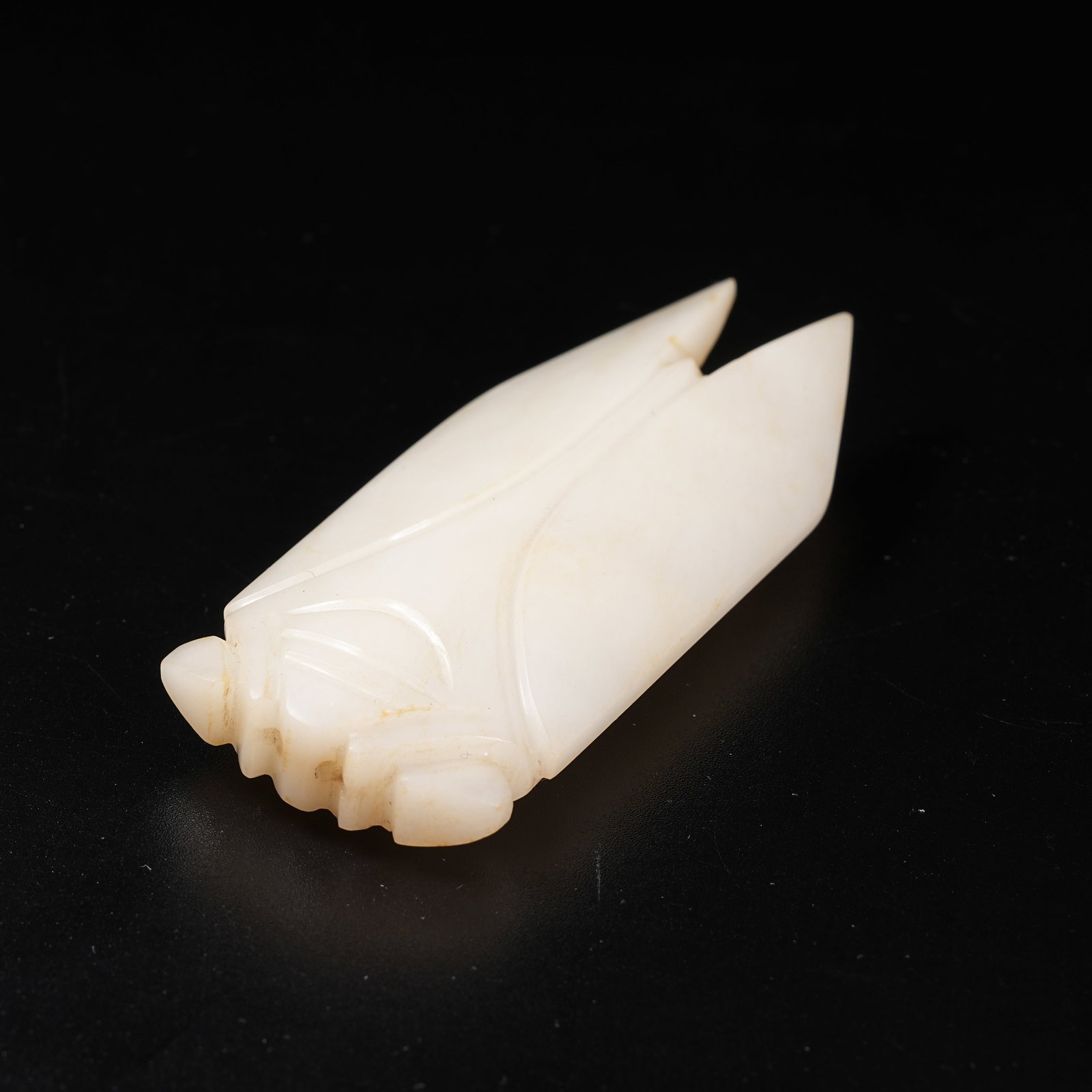 A HETIAN JADE CICADA: Hetian Jade Cicada