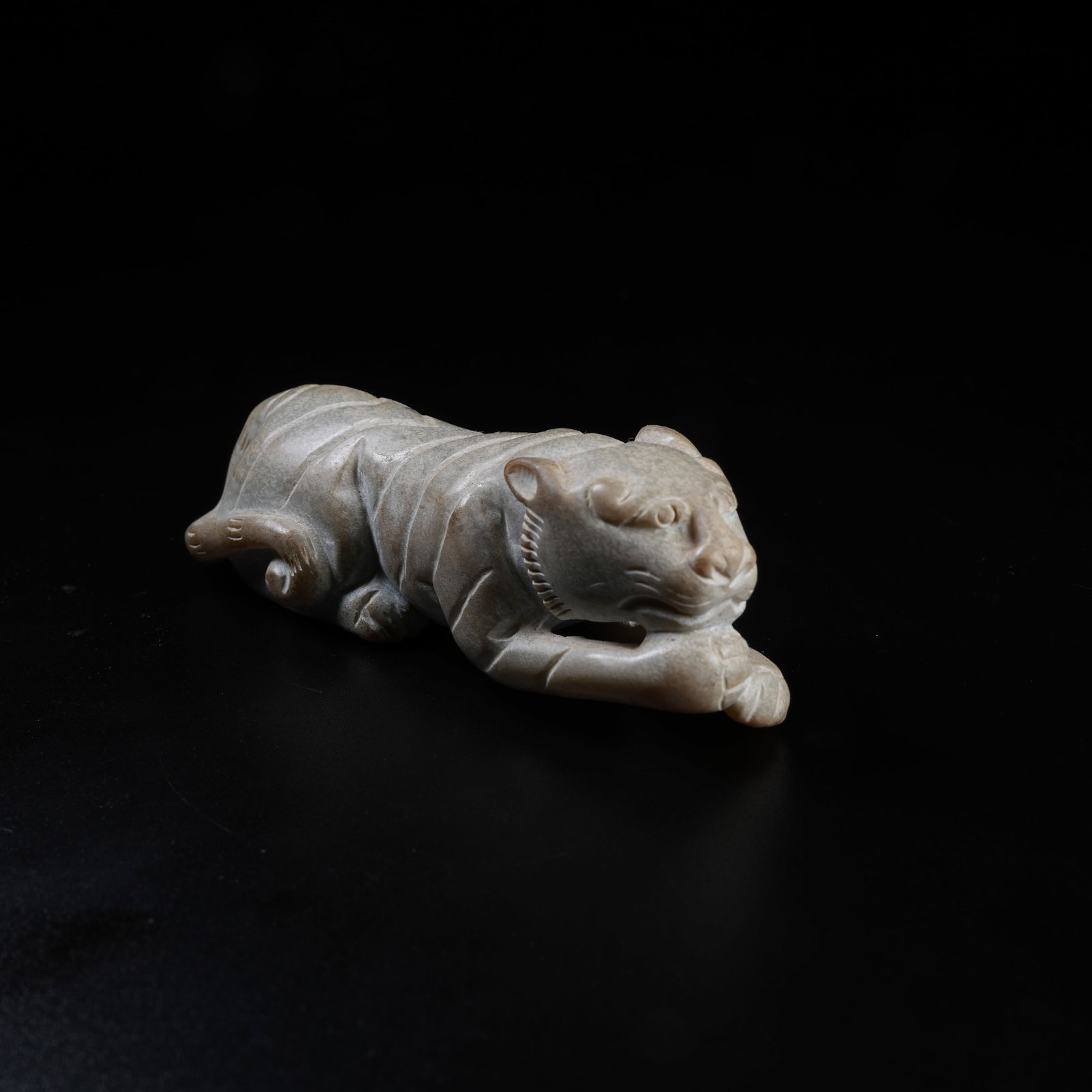 A ARCHAIC JADE TIGER: Archaic Jade Tiger