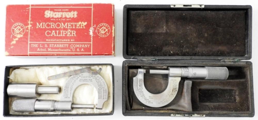 (2) L.S. STARRETT OUTSIDE MICROMETER CALIPER: (2) L.S. STARRETT OUTSIDE MICROMETER CALIPER