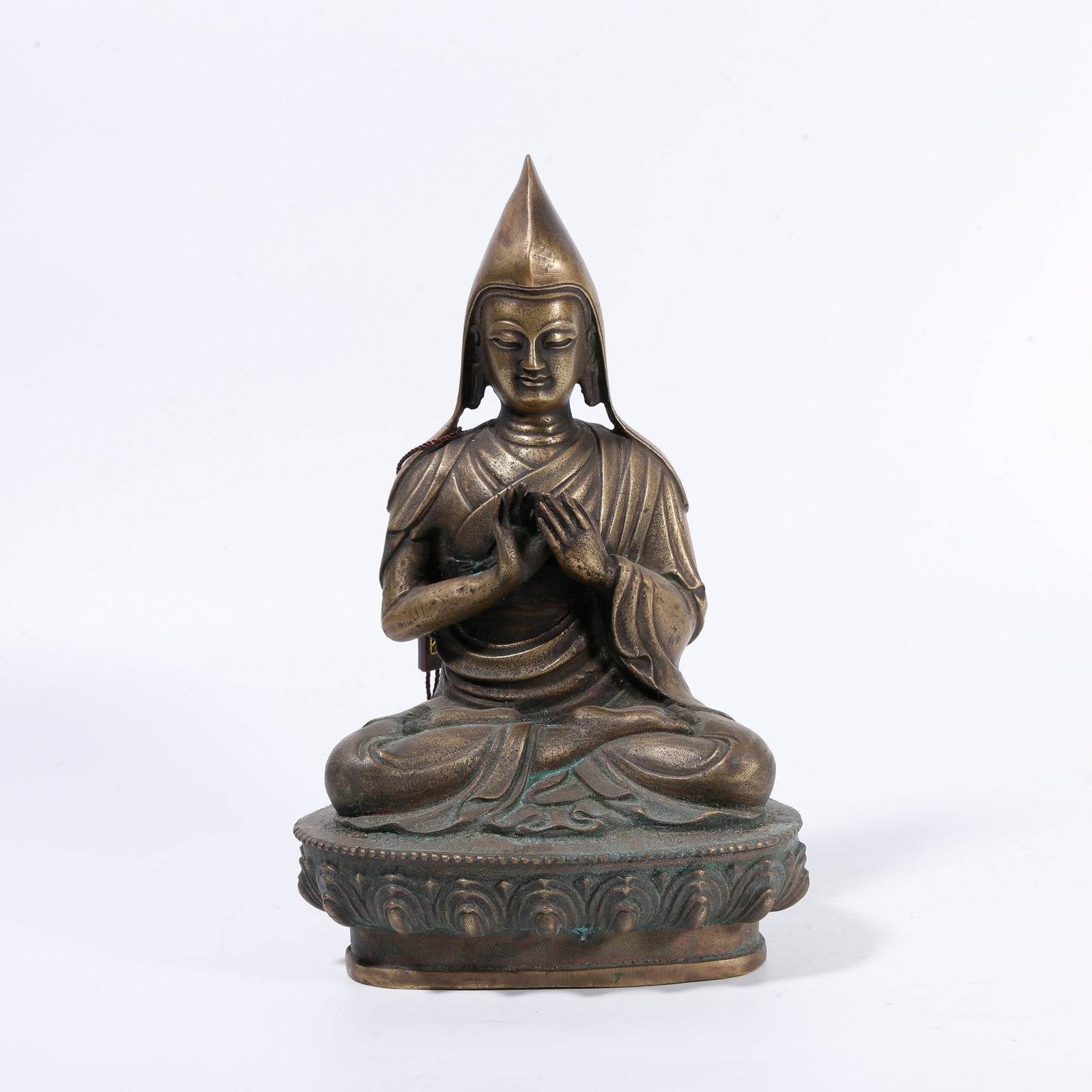 A BRONZE LAMA MASTER STATUE (1 of 9)