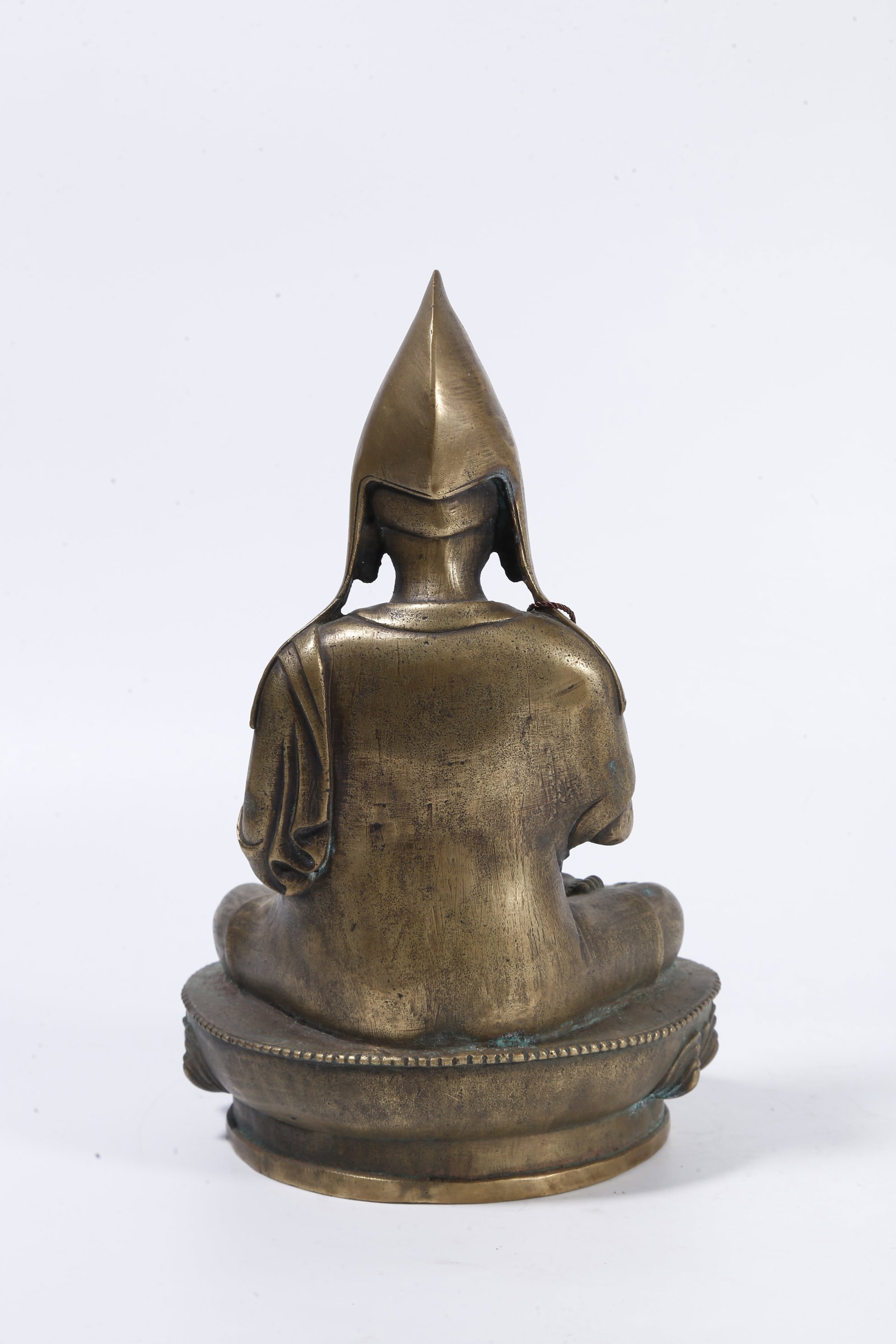 A BRONZE LAMA MASTER STATUE - 5