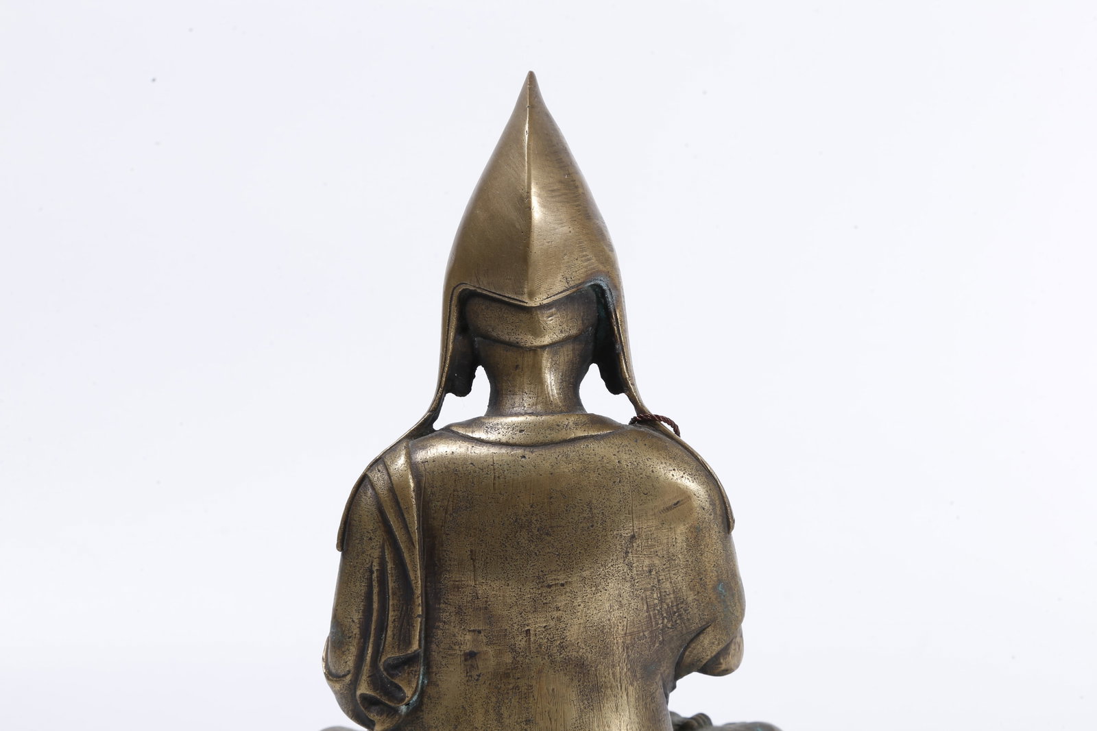 A BRONZE LAMA MASTER STATUE - 6