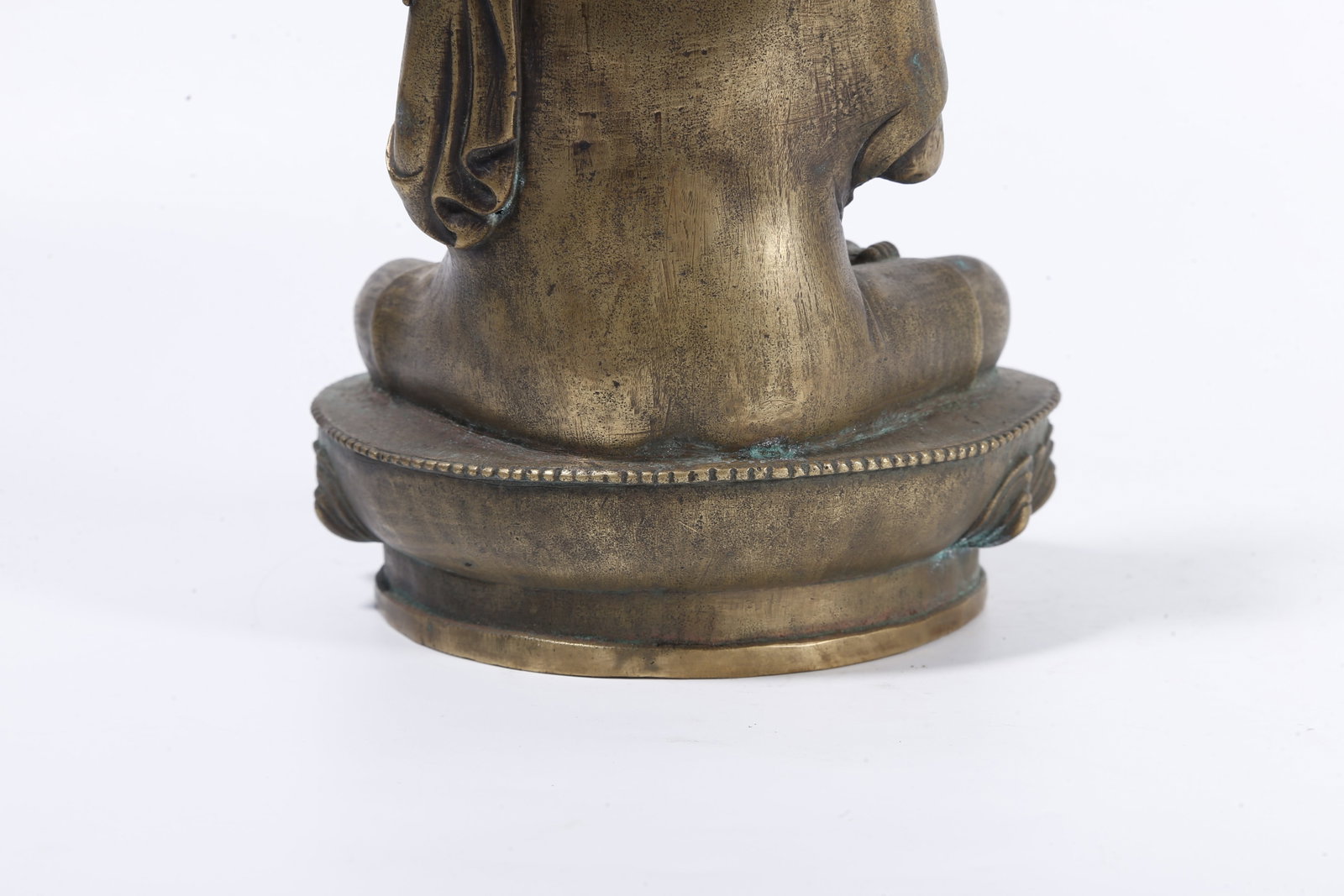 A BRONZE LAMA MASTER STATUE - 7