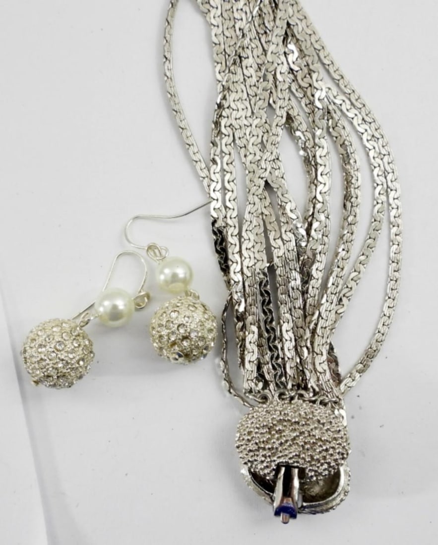 STUNNING SILVER TONE SET - 2