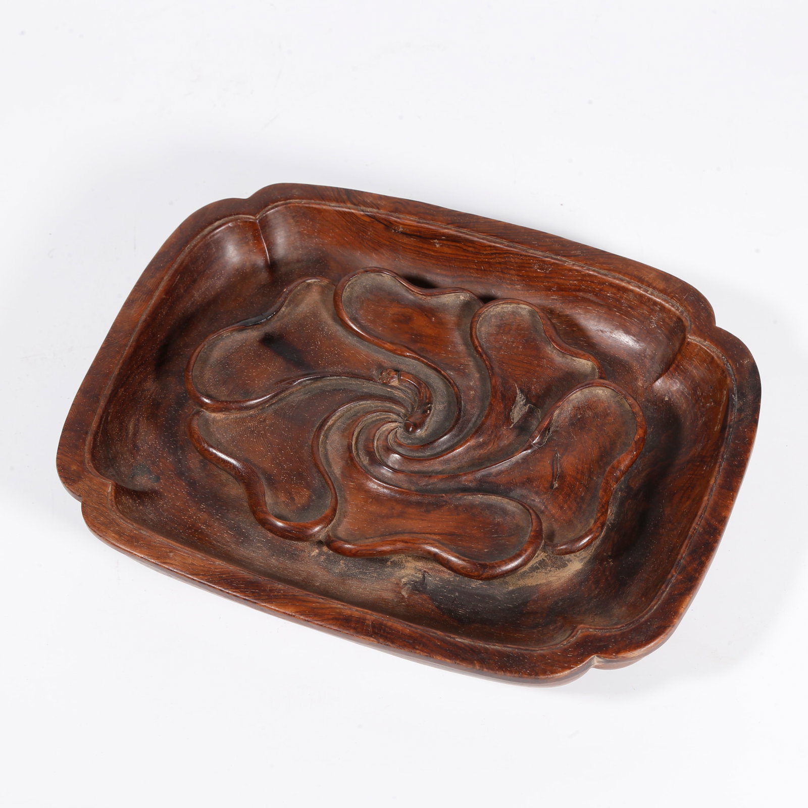 A INCENSE TRAY OF HUANGHUALI WOOD: Incense tray of huanghuali wood