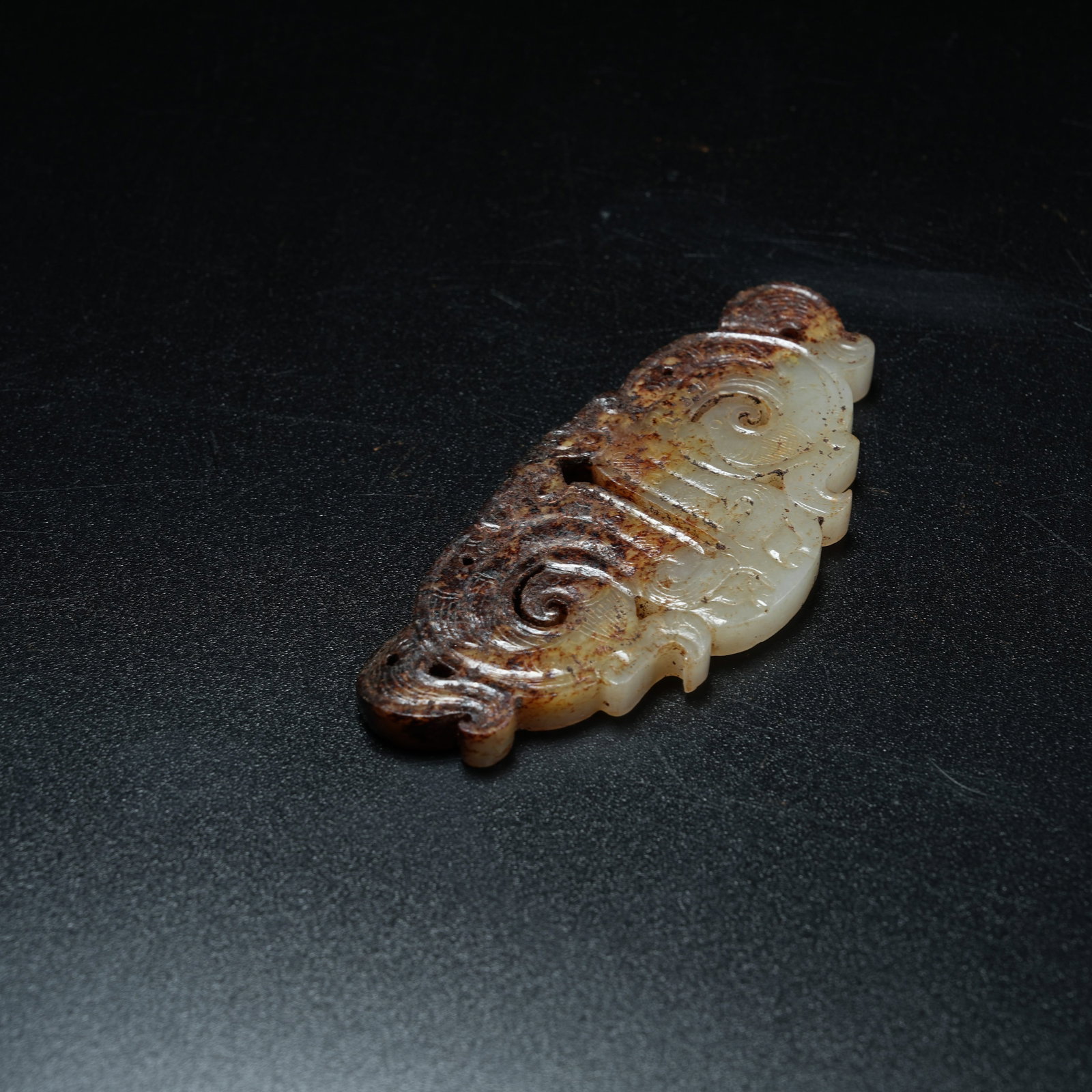 A ANCIENT JADE ASSEMBLED PENDANT WITH DRAGON PATTERN - 5