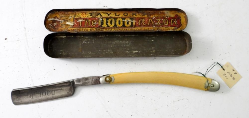 TAYLOR'S THE 1000 STRAIGHT RAZOR W/ TIN: TAYLOR'S THE 1000 STRAIGHT RAZOR W/ TIN