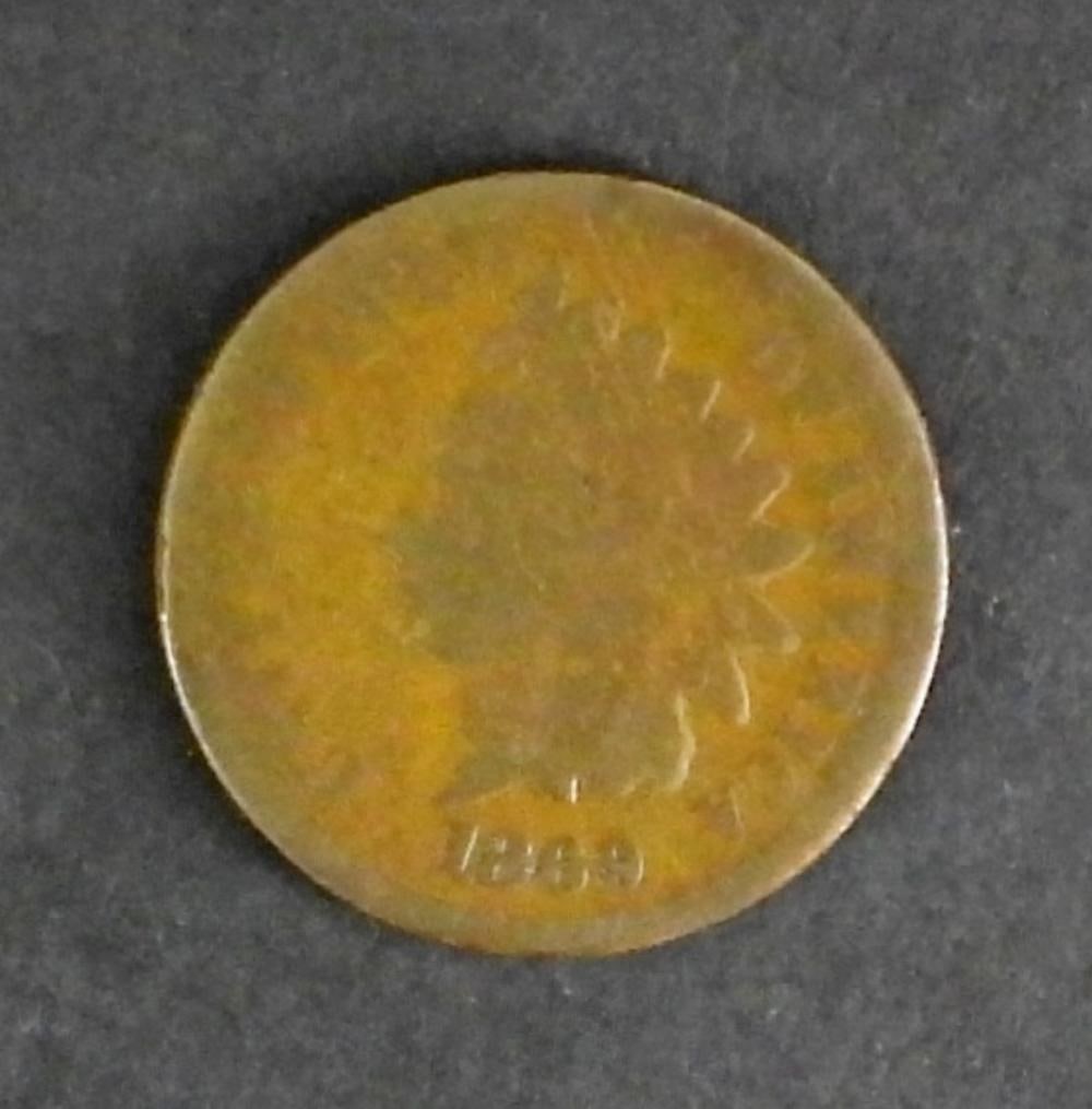 1869 INDIAN HEAD CENT CIRC (1 of 2)