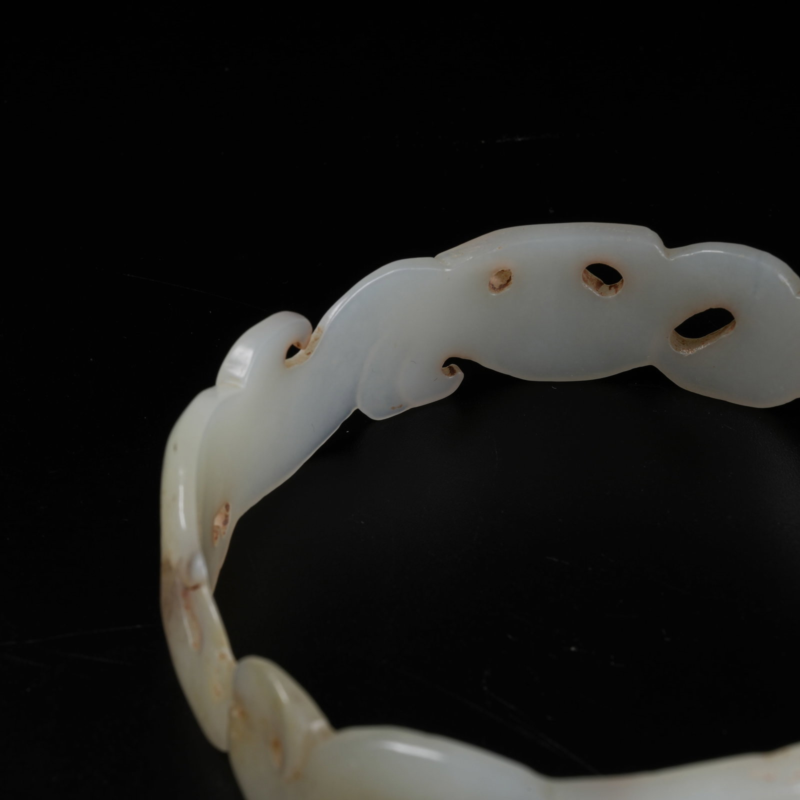 A ARCHAIC JADE BANGLE WITH BEAST PATTERN - 7